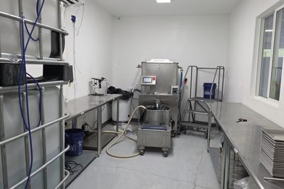Process room — washing and separation equipment